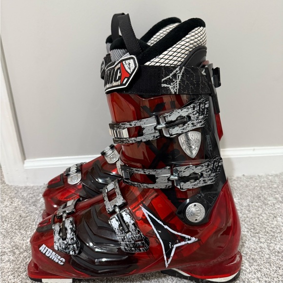 Atomic Hawx 90 Atomic Red/Black/Silver Ski Boots Mondopoint 28/28.5 - Picture 1 of 7